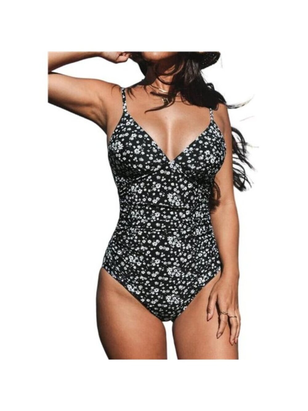 Women's One Piece Swimsuit Tummy Control V Neck Bathing Suits